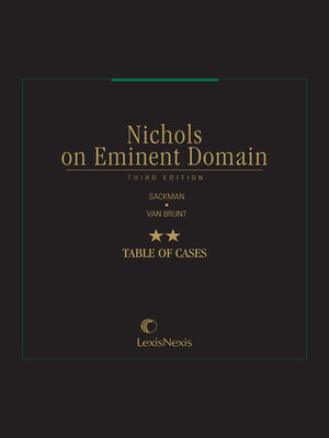 cover image of Nichols on Eminent Domain